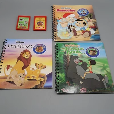 Lot 3 Lion King Jungle Book Pinocchio Disney Storybook Library Book Cartridge - Image 1 of 4