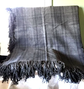 Antikes Wollschal doppelt dick von Col. John Frew Stewart Nachlass Silber Md. - Bild 1 von 7