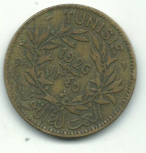 A VERY NICE 1926 TUNISIA 2 FRANCS COIN-SEP026 - Picture 1 of 2