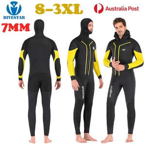 DIVESTAR 7MM Diving Suit Neoprene Scuba Wetsuit Jumpsuit Fleece Lined Snorkeling - Bild 1 von 18