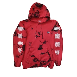 Lurking Class Sketchy Tank Hoodie Mens Small Red Black Tie Dye Pullover Logo - Picture 1 of 21