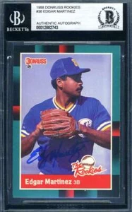 Edgar Martinez Beckett Signed 1988 Donruss Rookies Autograph - Picture 1 of 1