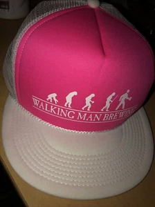 Walking Man Brewing Trucker Cap Pink Homo Erectus - Picture 1 of 5