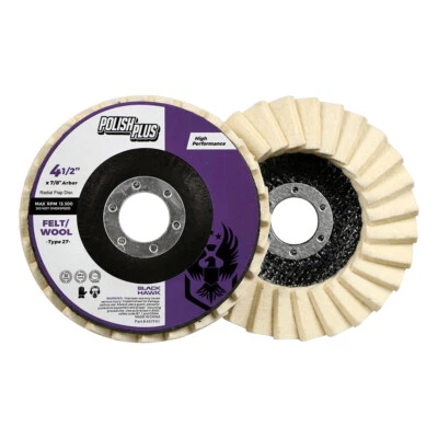 5 Pack - 4.5" x 7/8" BHA Polish Plus Felt Buffing & Polishing Flap Discs - Image 1 of 4