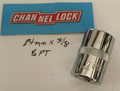 CHANNELLOCK  14 mm  x 3/8" DR  METRIC  SOCKET  6 Point Free  USA Shipping - Image 1 of 4
