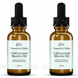 Marula Oil x2 50ml Cold Pressed Vitamin C Anit-Aging For Skin & Hair natural 