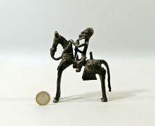 CHEVAL ET CAVALIER Dogons, 12 cm, bronze, Mali, arts premiers