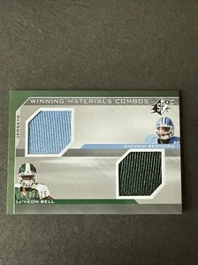 Giovani Bernard Le'veon Bell Dual Player-Worn Patch 2013 Upper Deck SPX #WC-BB - Picture 1 of 3