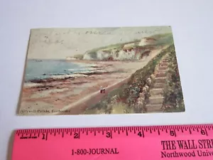 Postal de colección Holywell Parade Eastbourne Reino Unido costa 1900 acantilado de playa - Imagen 1 de 8