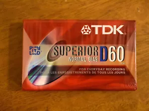 TDK Blank Cassette Tape Superior D60 Normal Bias For Everyday Recording - Picture 1 of 4