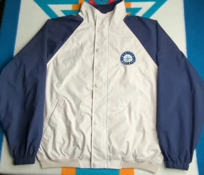 Vintage Seattle Mariners Mirage Jacket Full Zip Embroidered Neck Griffey Large - Image 1 of 4