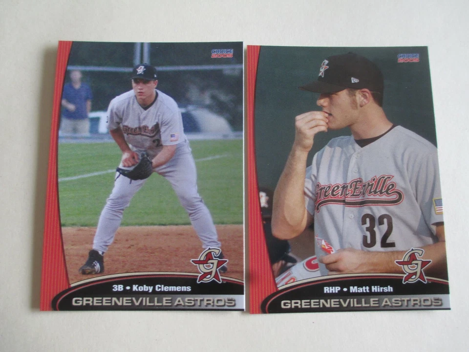 2005 Greeneville Astros set w/ KOBY CLEMENS + MATT HIRSH - Image 1 of 1