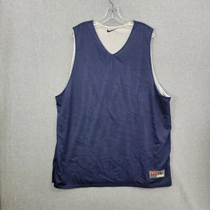 Vtg Nike Team Jersey Mens 2X-large Reversible Blue White Basketball Swoosh y2k - Picture 1 of 9