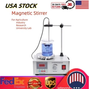 Magnetic Stirrer 2000ml Hot Plate Mixer with Digital Temperature Display 250W US - Picture 1 of 14
