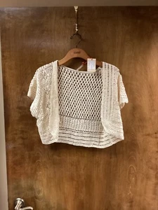 Women NWT "RAGA" sand color,netting bolero Size S. Reg. $38.00 - Picture 1 of 2
