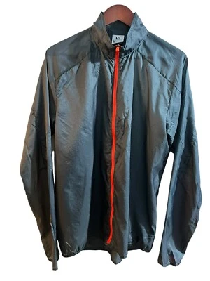 Chaqueta para correr Salomon Clima Wind para hombre talla grande ultraligera Windrunner gris Foto 1 de 4