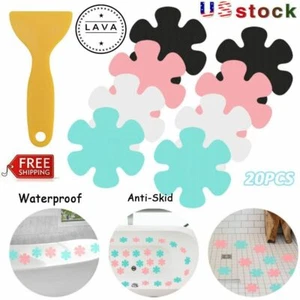 20 piezas de peldaños de seguridad para flores apliques antideslizantes pegatinas alfombra bañera ducha - Imagen 1 de 15