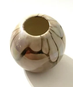 Signierte Keramik Glanz VASE irisierend Metall Jugendstil - Bild 1 von 5
