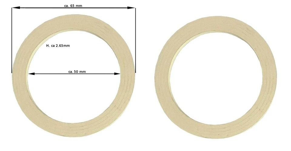 Ersatzdichtung für Espressokocher - 3/4 TASSEN 2 x Dichtungsring