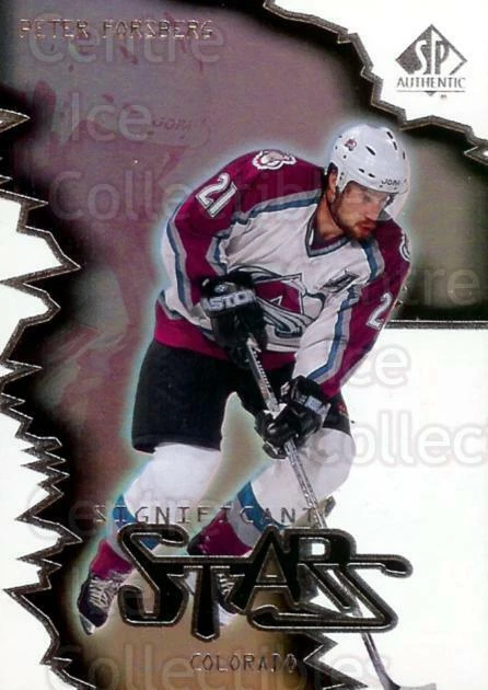 2000-01 SP Authentic Significant Stars #1 Peter Forsberg - Image 1 of 1