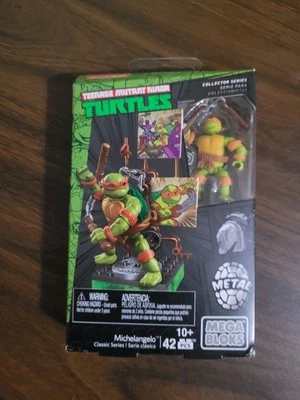 Mega Bloks TMNT Miguel Ángel Metal Clásico Coleccionista Serie 42 Piezas Sellado Foto 1 de 4