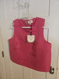 Camiseta sin mangas Kate Spade X Target Bow Shell rosa talla L nueva con etiquetas - Imagen 1 de 4