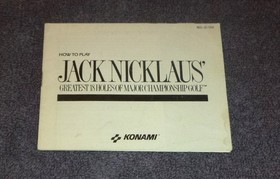 Jack Nicklaus 18 Holes  (Nintendo Entertainment System, NES) Manual Only