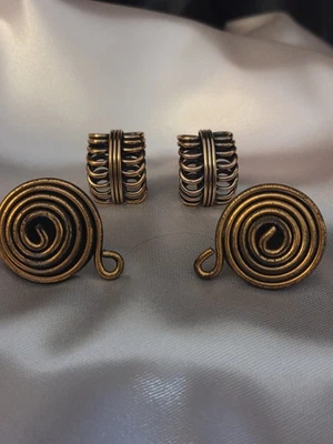 2 pares de pendientes de cobre, clip trasero vintage Foto 1 de 4