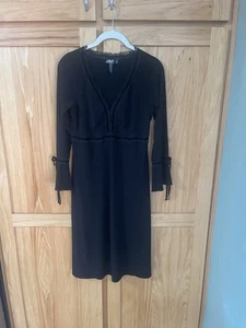 Laundry by Shelli Segal Damenkleid schwarz Spitze & Samtbesatz Größe 6 gebraucht, in einwandfreiem Zustand - Bild 1 von 5