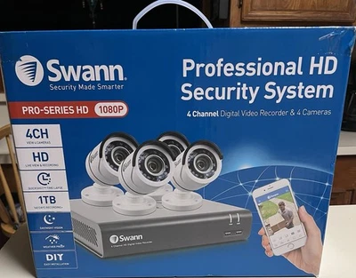 Swann 1080P  4 Channel 4 Camera Security System - SWDVK-445954 - Image 1 of 4