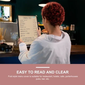 3pcs Marked Price List Cover Coffee Shop Menu Holder Hotel Cookbook Protector - Picture 1 of 2