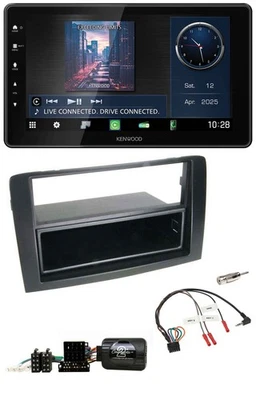 Kenwood Lenkrad Bluetooth USB DAB Autoradio für Fiat Idea 2006-2012 schwarz - Bild 1 von 4