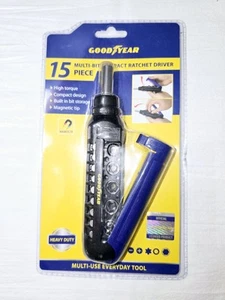 Goodyear 15 Stück Multi Bit Kompakt Ratschenschraubendreher Set NEU versiegelt - Bild 1 von 2
