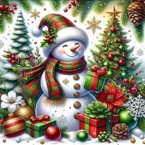 Snowman Diamond Painting Kit - Picture 1 of 5