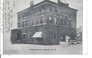 Postkarte Polizeistation, Nashua New Hampshire verschickt 1907 - Bild 1 von 2