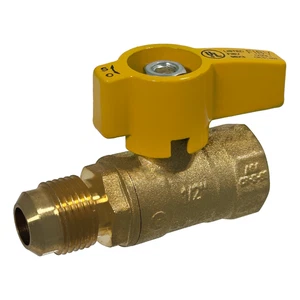 10 Pieces XFITTING 1/2" Flare x 1/2" IPS Gas Ball Valve, Lead Free Brass - Picture 1 of 7