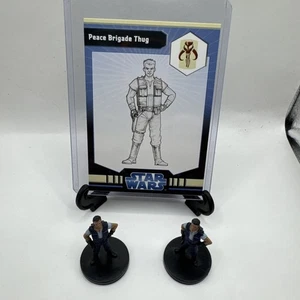 Star Wars Minis WOTC Jedi Academy Peace Brigade Thug x2 mit Karten 35/40 - Bild 1 von 2