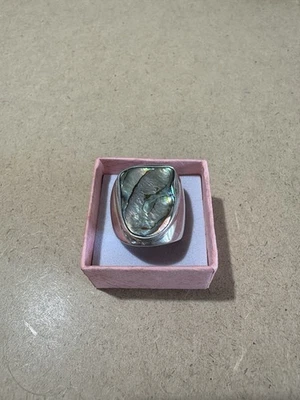 Anello Fascia Argento 925 E Madreperla 24GR 19MM - Immagine 1 di 3