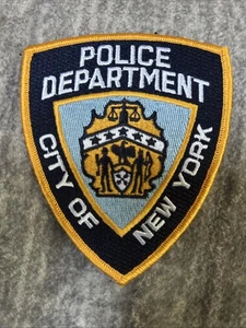 New York City Polizei Aufnäher, Bügelbild - groß NEU - Bild 1 von 3
