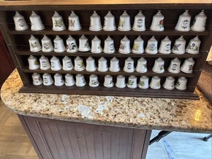 Danbury Mint 50 U.S. State Bird Bells Set Collection plus Wood Display Shelf VTG - Picture 1 of 10
