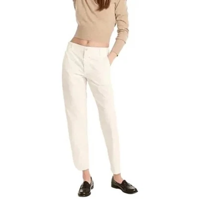 NUEVO J.CREW Pantalones Chinos Slouchy Boyfriend en Crudo Frente Plano MUJER 10 Foto 1 de 4