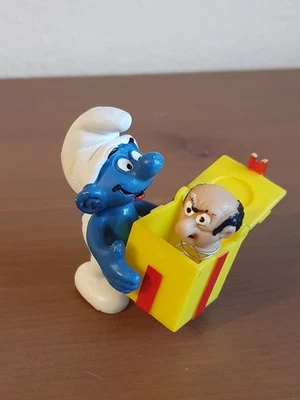 Schlumpf Jokey Super-Schlumpf Gargamel im Kasten Schleich Peyo Schlümpfe - Bild 1 von 4