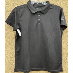 Youth Large Polo Black Golf Logo on sleeve NWT - Picture 1 of 6