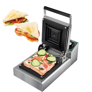 1000W Breakfast Sandwich Maker Sandwich Press, Non-Stick Plates & Indicator - Picture 1 of 10