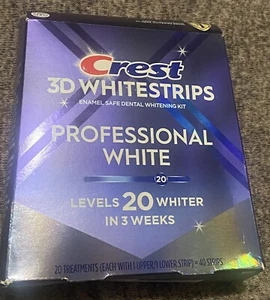 Crest 3D Whitestrips Dental Whitening ENAMEL SAFE 40 Strips 20 treatments - Picture 1 of 3