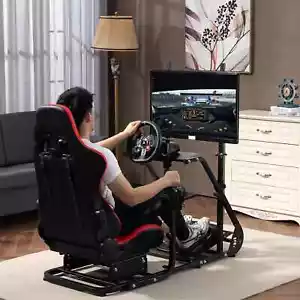 Marada Rennsimulator Cockpit mit Sitz Passend für Logitech G29 G920 G923 GPRO - Bild 1 von 47