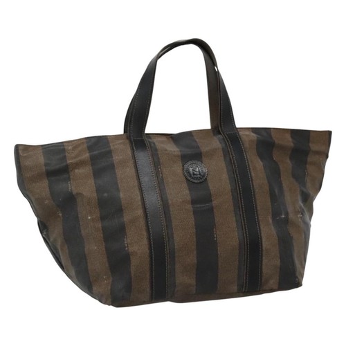 Borsa a mano in tela di pecan FENDI rivestita in tela marrone originale ti2732