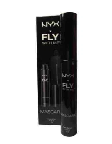 Máscara de pestañas NYX Fly With Me de larga duración FWM01 JET NEGRA nueva en caja Foto 1 de 1