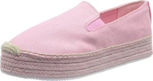 GENUINE HUGO, HUGO BOSS SUN SLON CV PLATFORM ESPADRILLE. PINK, 9 UK, 42 EU, NEW - Picture 1 of 12