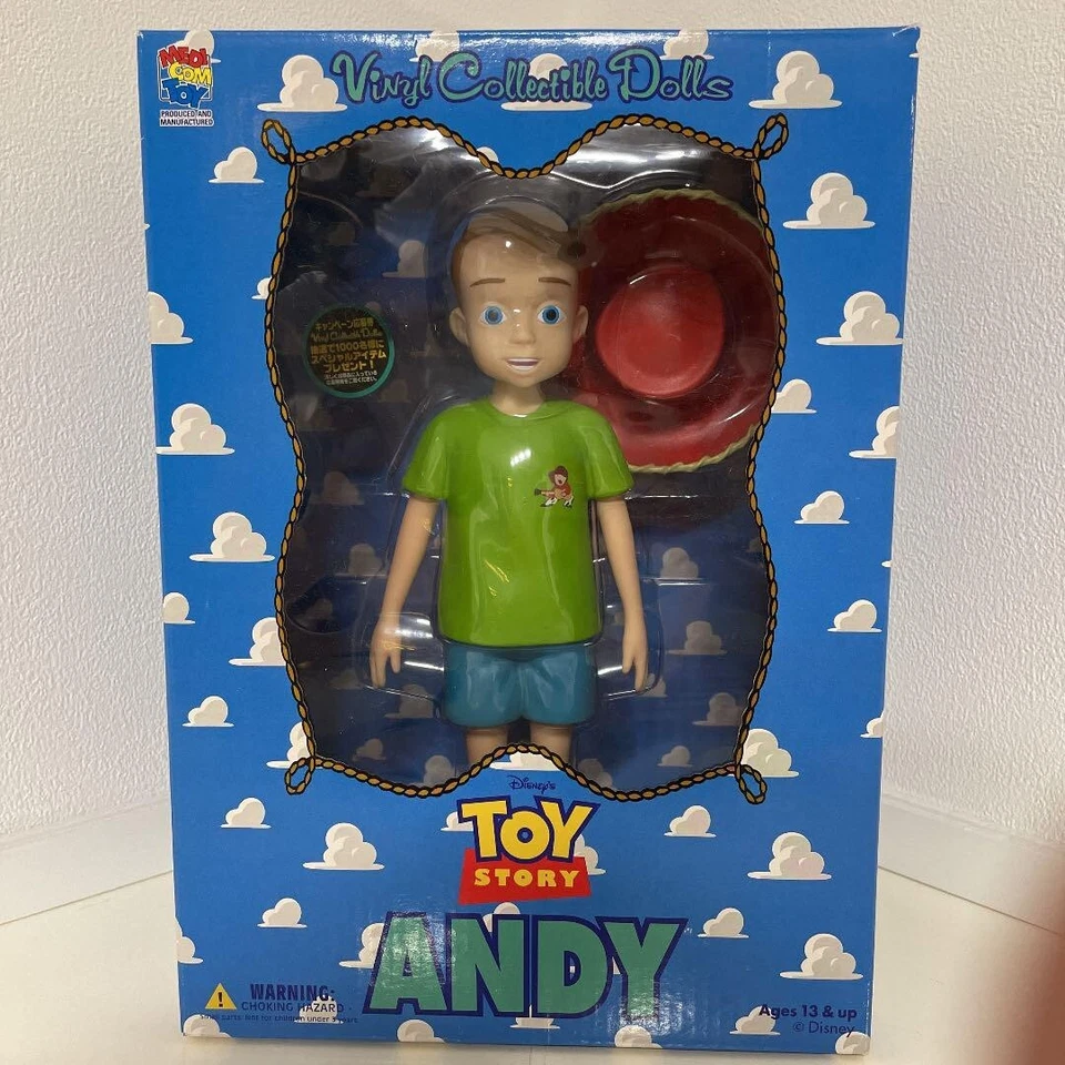 Muñeca coleccionable de vinilo Medicom Toy VCD Andy Toy Story Disney Pixar 7,8" sin usar Foto 1 de 4
